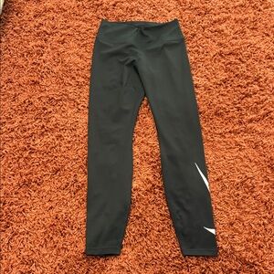 Nike Women’s Black Leggings with White Logo